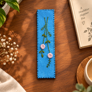 Blue Leaves Bookmark