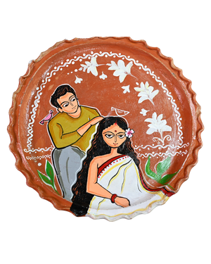 Hand-Painted Terracotta Love Plate