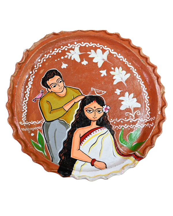 Hand-Painted Terracotta Love Plate