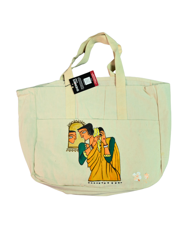 Shringar Folk Woman Canvas Tote