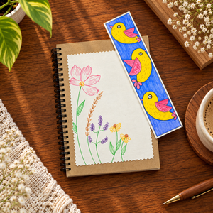 Floral field diary and bookmark