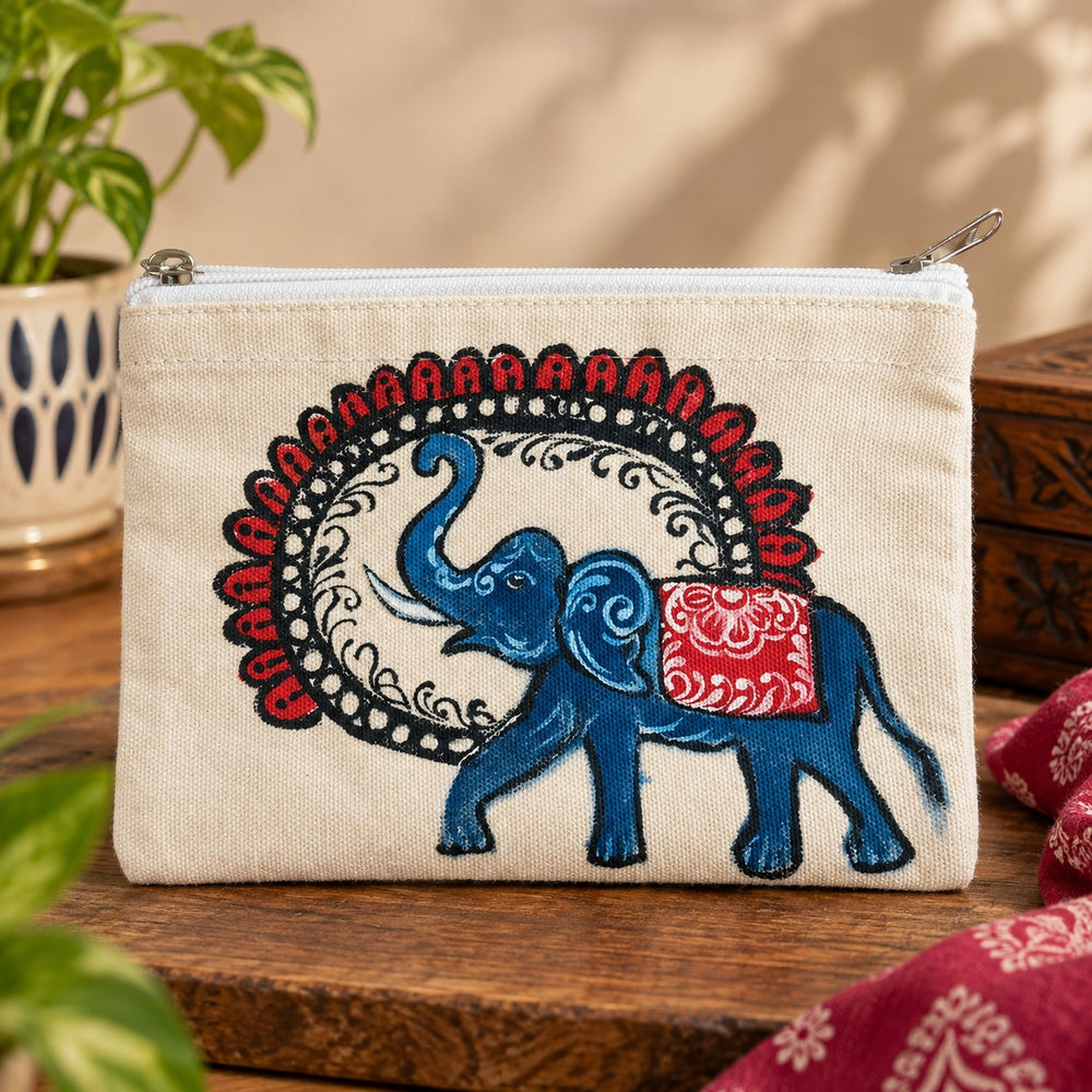 Blue Elephant Pouch